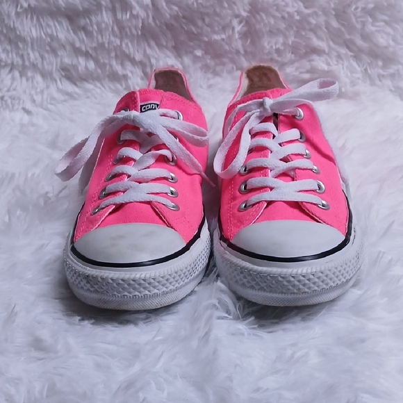 Converse All Star Neon Pink Casual Streetwear Canvas Sneakers - Picture 2 of 12